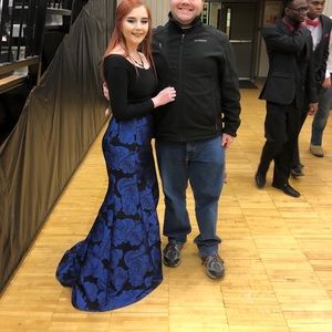 Two piece mermaid prom dress